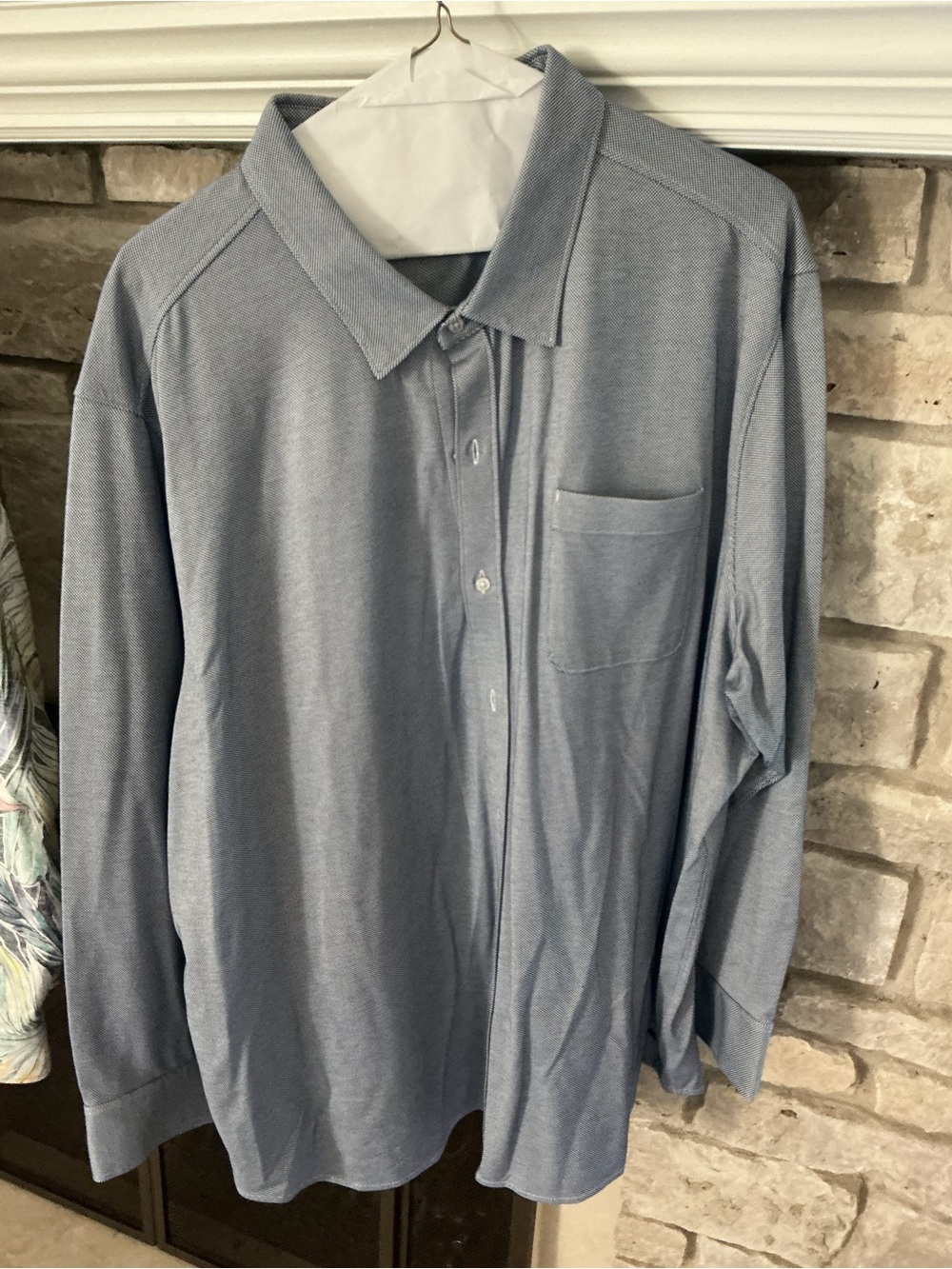 Tommy Bahama Blue checkered Button-Up Shirt big size